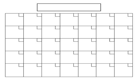 Blank Calendar No Dates Calendar Template Printable