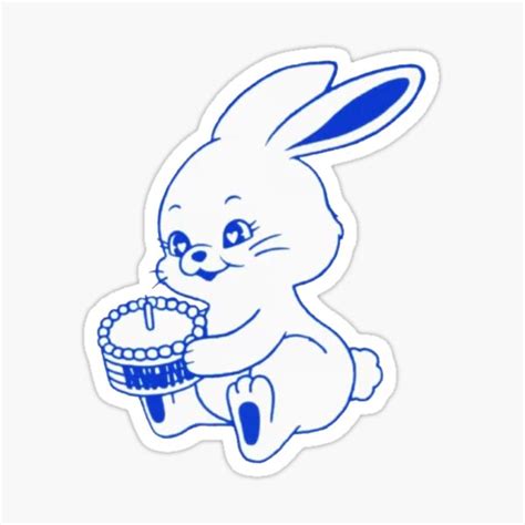 Newjeans Bunny Rabbit Cake Sticker For Sale By Xenocene Redbubble
