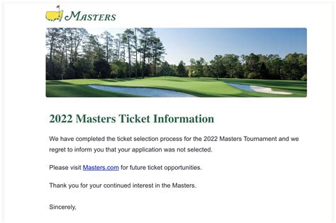 Entered The Masters Ticket Lottery This Is Your Chance Of Winning