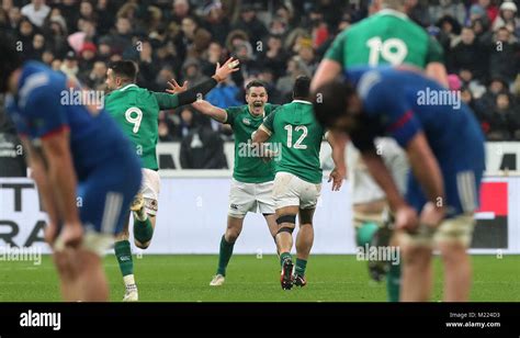 Ireland S Johnny Sexton Celebrates Scoring The Winning Drop Goal During The Natwest Nations