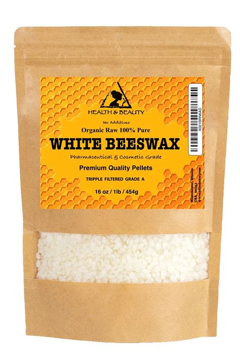 White Beeswax Bees Wax Organic Pastilles Beards Premium 100 Pure 16 Oz