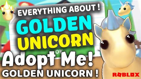 Everything About The Golden Unicorn In Adopt Me