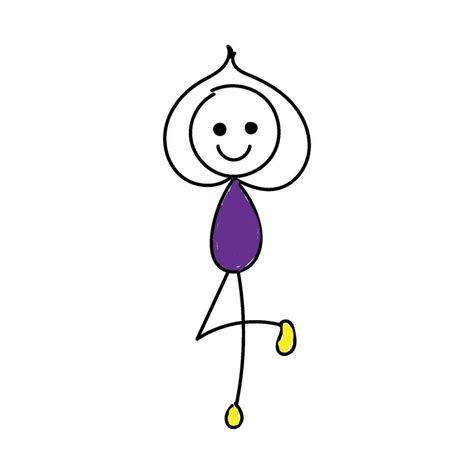 Hand Drawing Doodle Cartoon Character Happy Stick Figure Happy Jumping