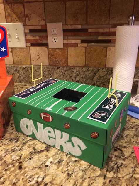 Aleks Football Valentines Day Box Field Goal Posts From Cake