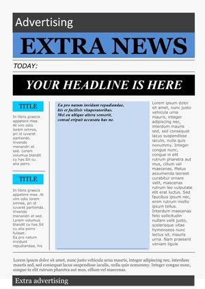 Standard papers are large papers that can have a size of up to 55 cm by 33 cm. Powerpoint Templates Free Download: Newspaper Html Template Product 300110478