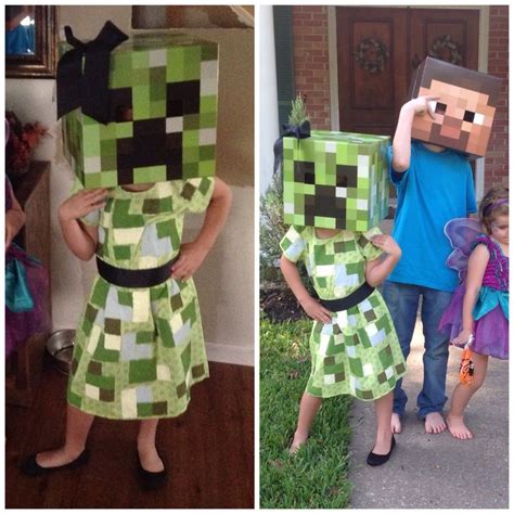 Girl Minecraft Creeper Costume Minecraft Costumes Creeper Costume