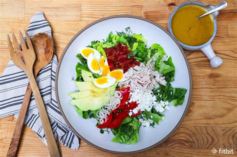 Healthy Recipe Turkey Bacon Cobb Salad Fitbit Blog