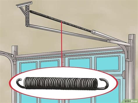 An Overhead Garage Door With Springs Attached To It