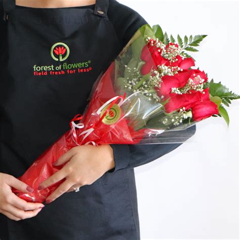 One Dozen Red Roses Wrapped Flower Delivery London On Forest Of Flowers