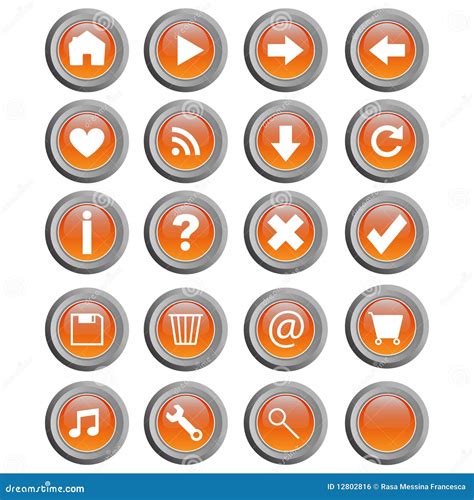 Round Web Buttons Vector Royalty Free Stock Image Image 12802816