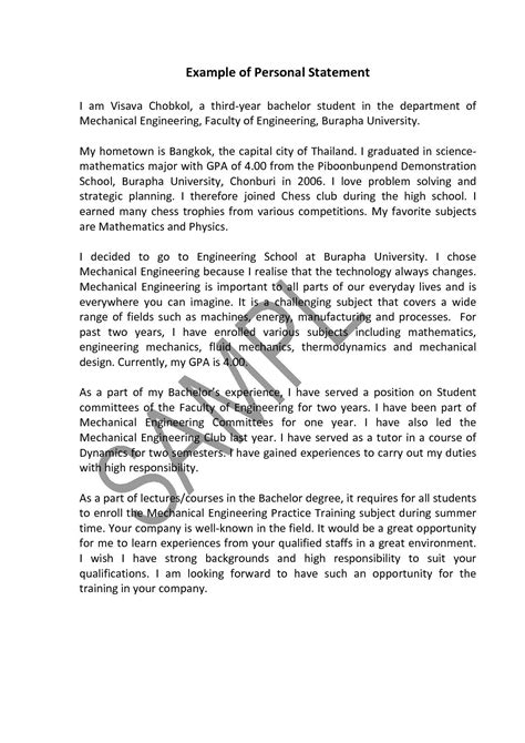 28 Personal Statement Template For College In 2020 With Images