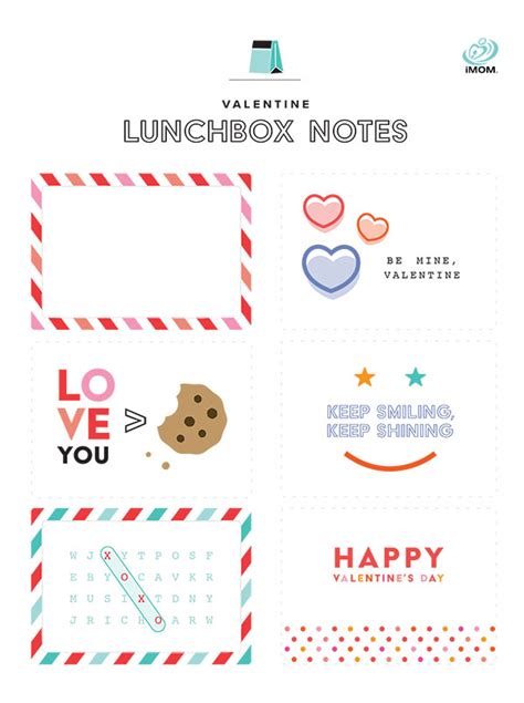 Valentine Lunchbox Notes Imom