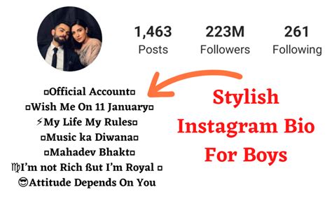 Top Instagram Bio For Boys 2023 Stylish And Attitude Instagram Bio