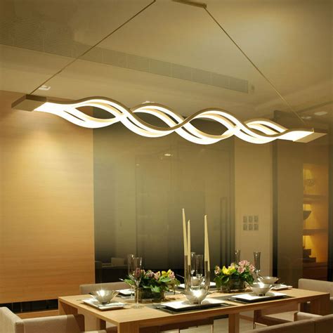 Find the chandelier lights of your dreams. 108*12cm Modern Wave LED Dining Room Home Pendant ...
