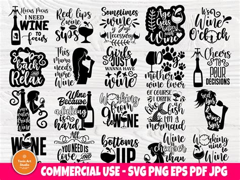 Drinking Svg Bundle Wine Svg Wine Quotes Shirt Etsy