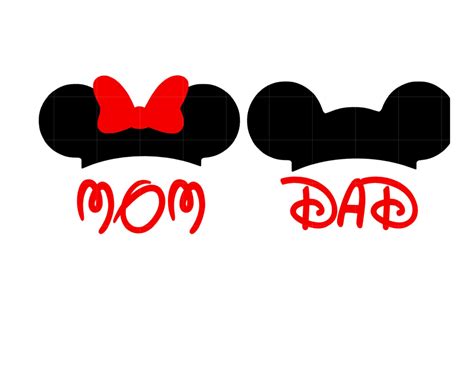Iron On Mickeyminnie Dad Or Mom Vinyl Design