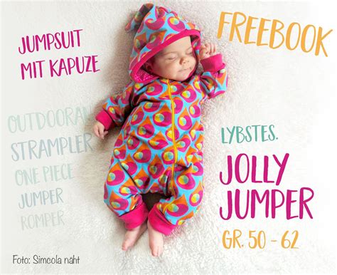 Den jolly strampler gibt es in den kleinsten größen natürlich auch wieder als freebook! LYBSTES FREEBOOK Jolly Jumper in Gr. 50/56/62, als ...