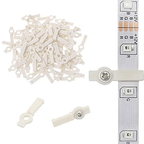 VIPMOON 100pcs Mounting Brackets Clips For 10mm Wide IP44 Non