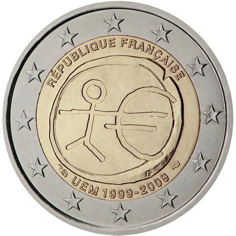 2 Euro Coin 10th Anniversary Of The Introduction Of The Euro France