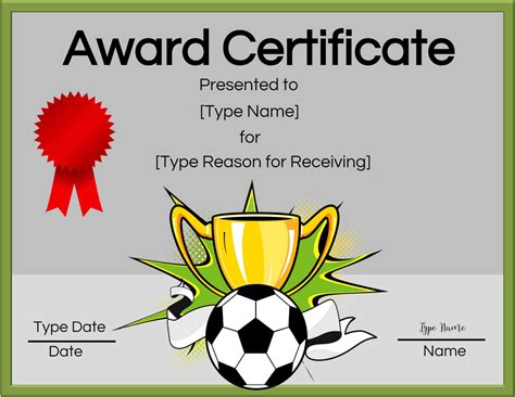 Soccer Certificate Templates For Word Sample Professional Templates