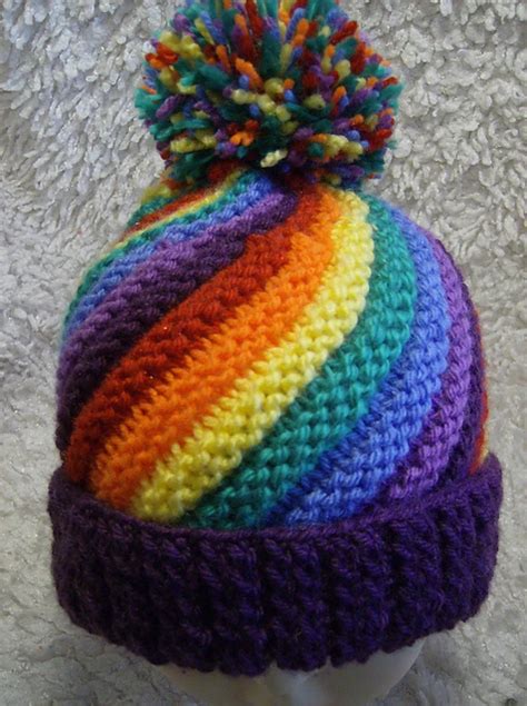 Rainbow Swirl Pattern By Abigail Orlando Hat Knitting Patterns