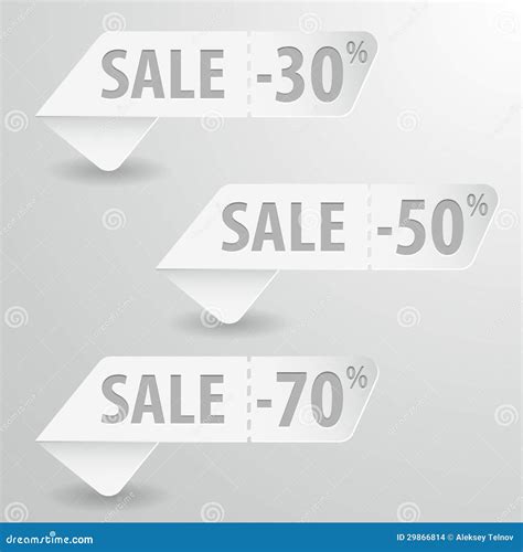 Collect Sale Signs Stock Vector Illustration Of Shopping 29866814
