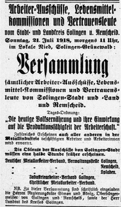19 Juli 1918 1914 1918 Ein Rheinisches Tagebuch