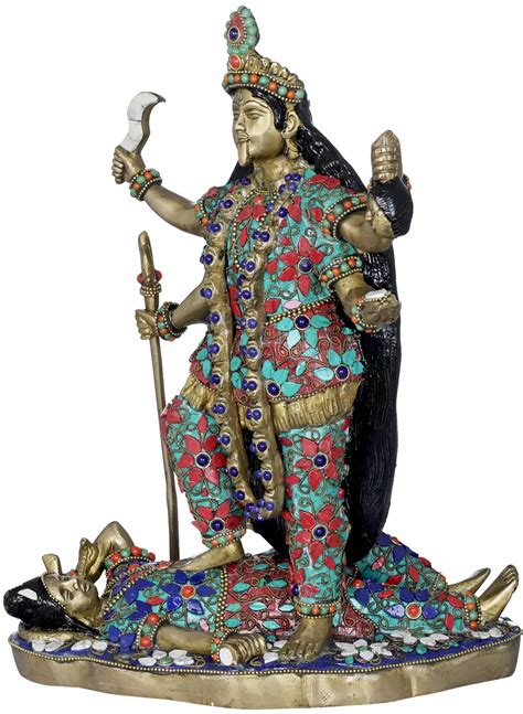13 The Goddess Kali In Brass Handmade Made In India Exotic India Art