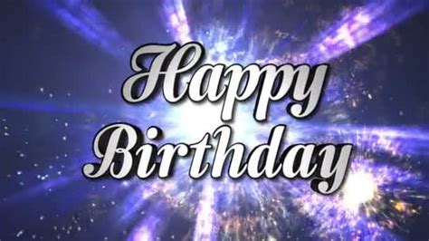 Happy Birthday Animation Rotation Text And Disco Dance Background With