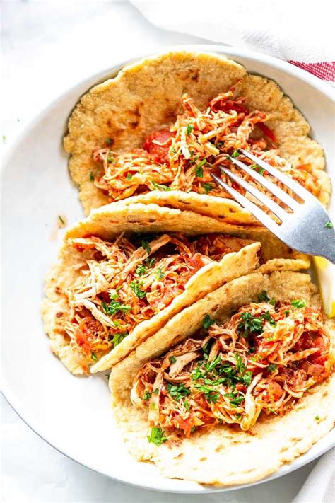 Easy Shredded Chicken Tacos With Taco Seasoning The Tortilla Channel