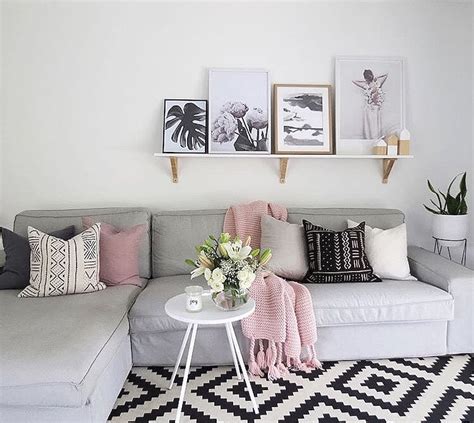 Stunning Scandinavian Living Room Interior Designs 15 Pink Living