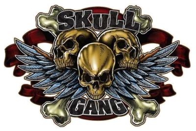 skull gang logo psd vector graphic vectorhqcom