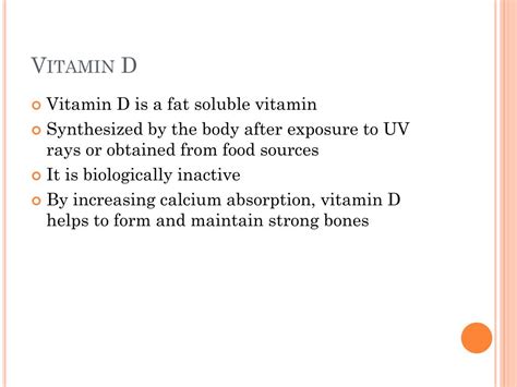 Ppt Vitamin D Powerpoint Presentation Free Download Id3195077