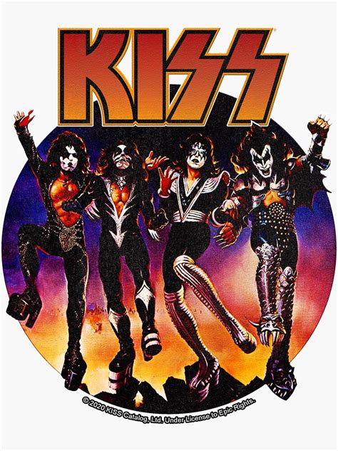 kiss vintage design sticker for sale by hawkstonedesign redbubble