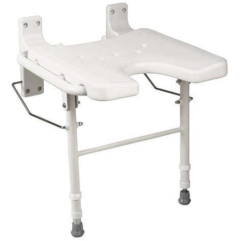 Healthsmart Wall Mount Fold Away Bath Chair Shower Seat Bench With