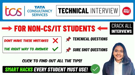 Tcs Technical Interview Non Cs It Technical Interview Strategy Tips Youtube