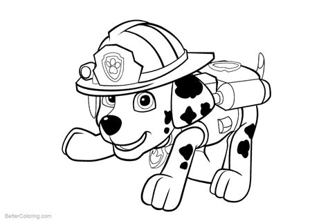 Paw Patrol Coloring Pages Marshall Free Printable Coloring Pages
