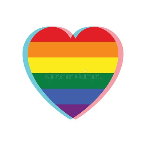In sozialen netzwerken kursiert ein video, das zeigt. Illustration Mit LGBT-Regenbogenflagge In Der Herzform ...