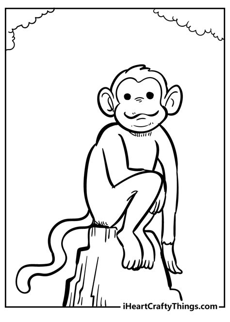 Baby Monkey Coloring Page