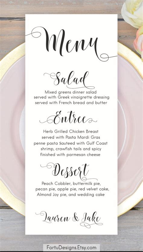 Guests should never be expected to pay for their own drinks. Calligraphy MENU Wedding menu Printable menu cards Script ...