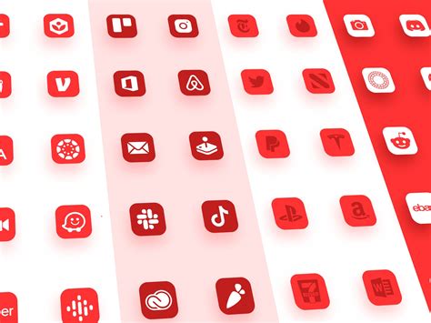 Ruby Red App Icons For Ios 14 Etsy