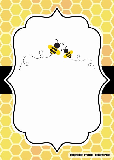 Free Printable Bumble Bee Baby Shower Invitations