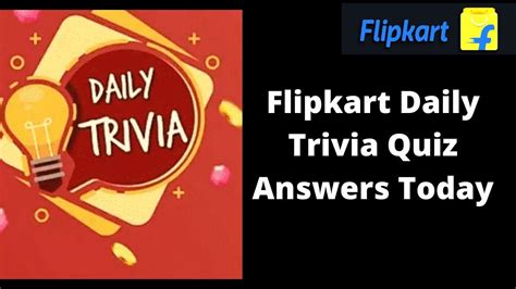 The best thing about this app is that. Flipkart Daily Trivia Quiz Answers October 16, 2020: What ...