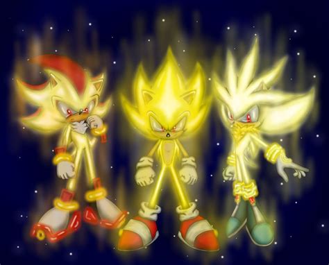 Super Sonic Super Shadow Y Super Silver By Japoloypaletin On Deviantart