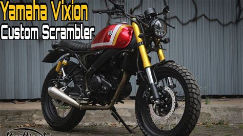 Yamaha Vixion Custom Jadi Scrambler By Brilliant Custom Alvlog153