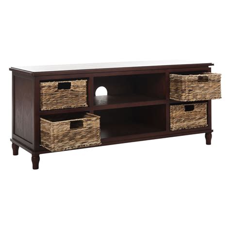 Safavieh Rooney Entertainment Unit Cherry Ideal For Coastal And Country