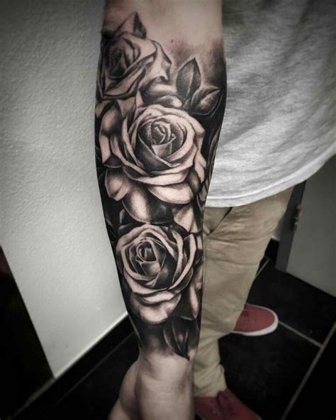 Pin By Bruno Thibaut On Tatouage Rose Tattoos For Men Rose Tattoos