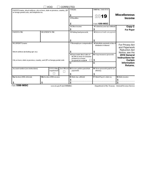 Printable Tax Form 1099