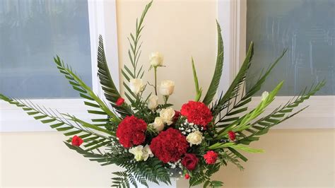 Church, Altar Flower Arrangement | Church flower arrangements, Tropical