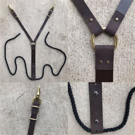 Fully Adjustable Waxed Leather Harness For Waxed Canvas Work Apron